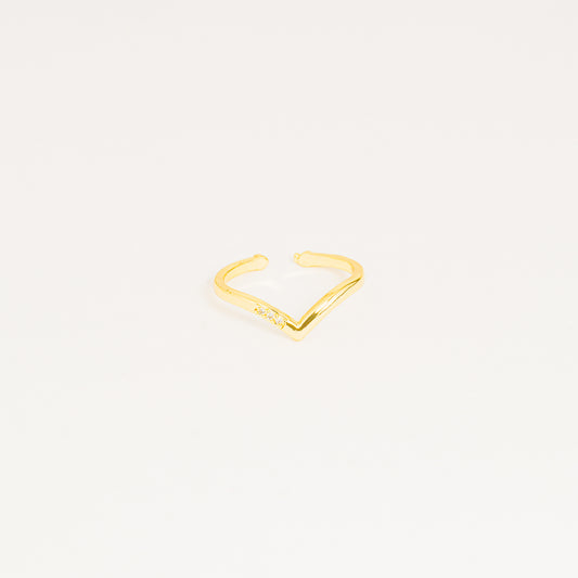 Anillo dorado rústico