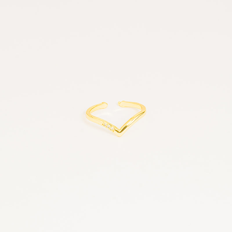 Anillo dorado rústico