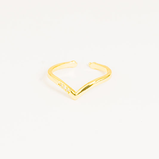 Anillo dorado rústico