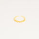 Anillo dorado corazones brillando