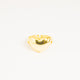 Anillo Chunky Dorado de Corazón