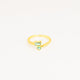 Anillo Dorado Baguette Verde Esmeralda