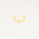 Anillo dorado único corazón