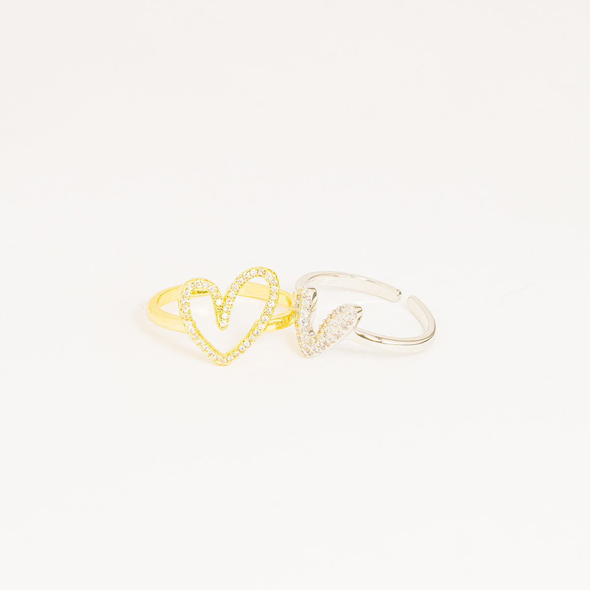 Anillo bicolor corazón