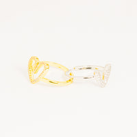 Anillo bicolor corazón vista 2