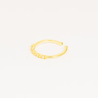 Anillo dorado solitario vista 2