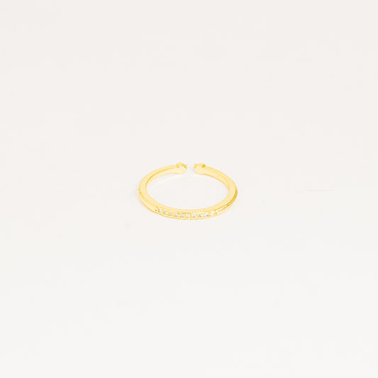 Anillo dorado y brillos