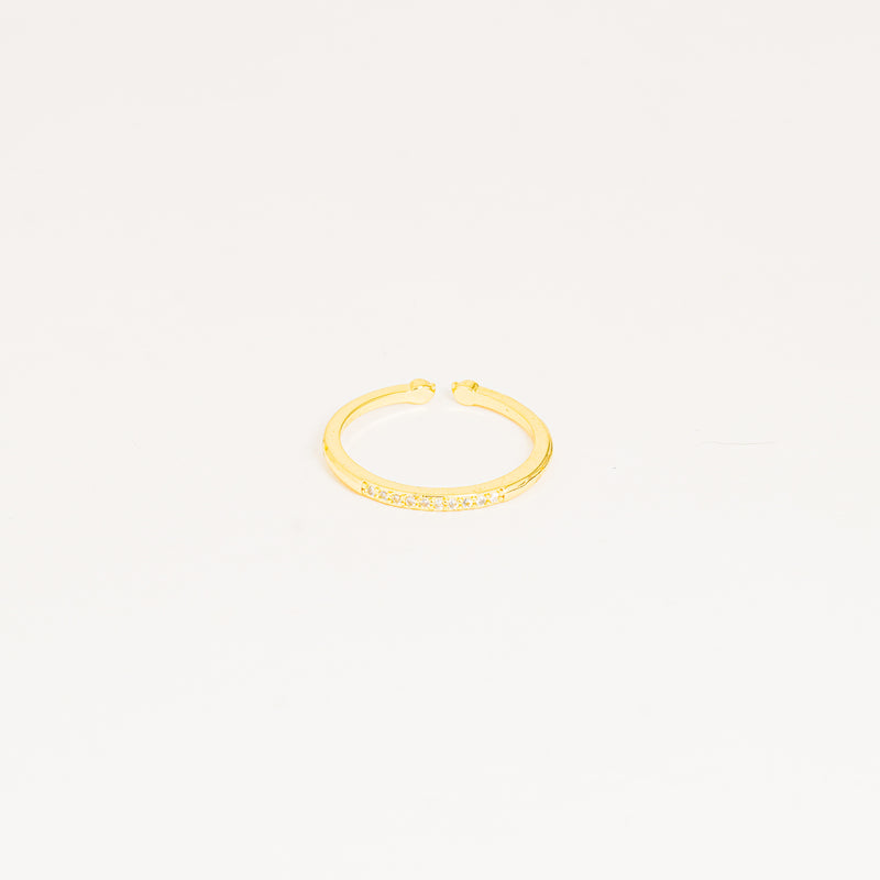 Anillo dorado y brillos