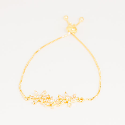 Pulsera Dorada Jardín Baguette