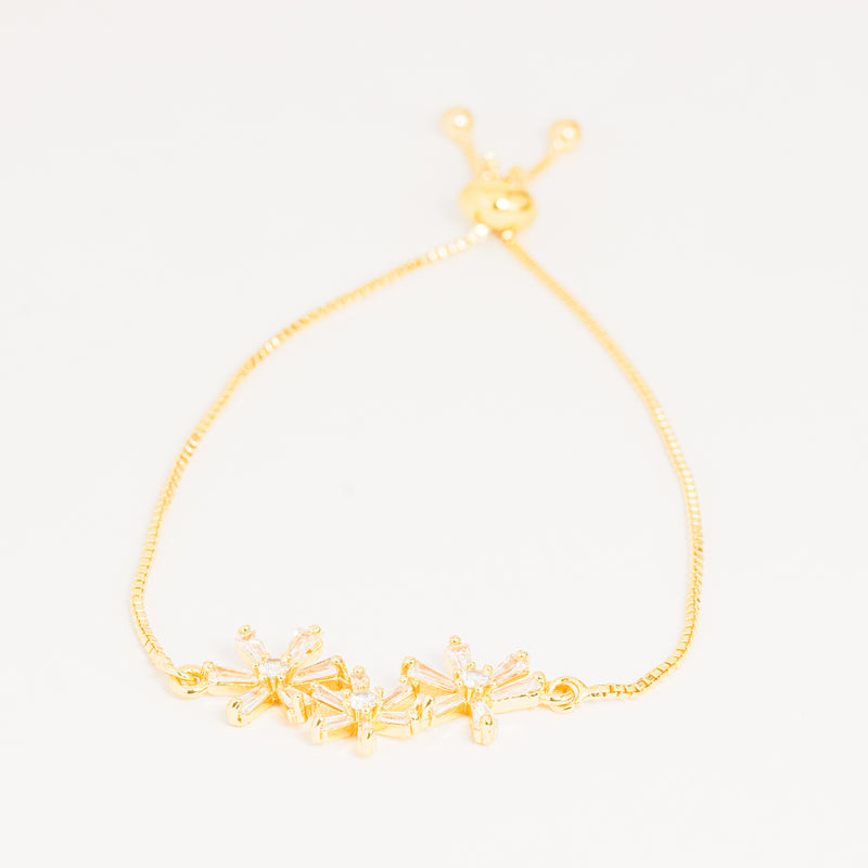Pulsera Dorada Jardín Baguette