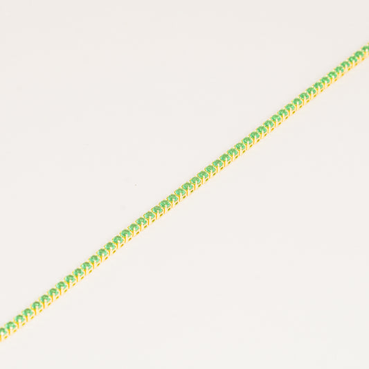 Pulsera Tenis Verde Esmeralda