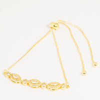 Pulsera Dorada Ojos Brillantes vista 2