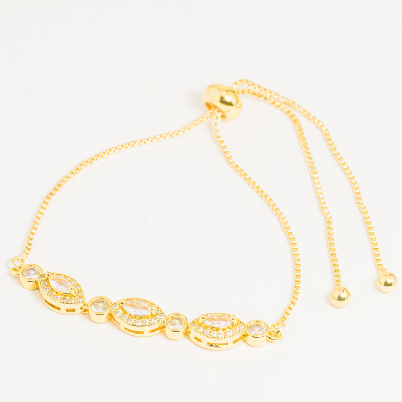 Pulsera Dorada Ojos Brillantes