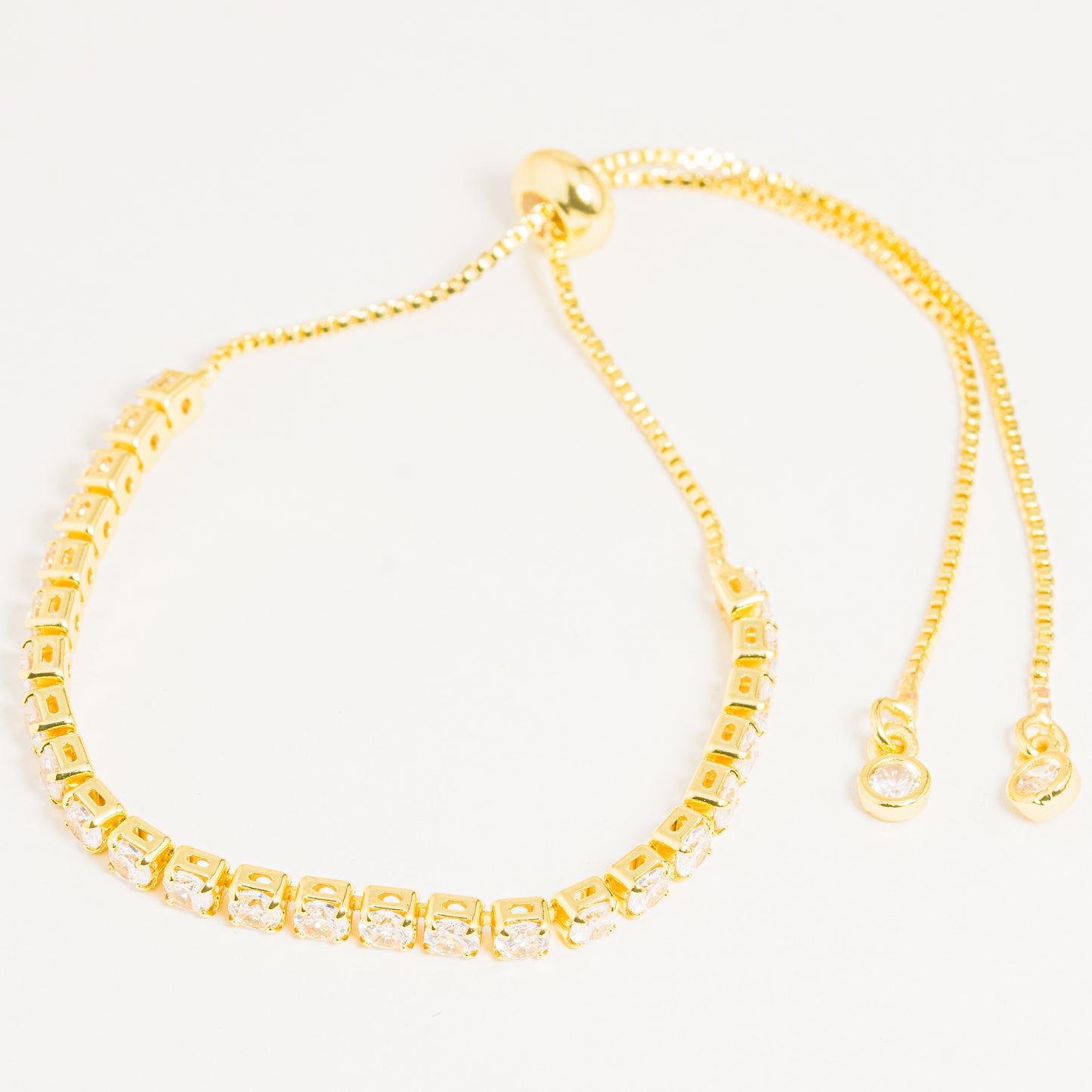 Pulsera Dorada Tenis Circón