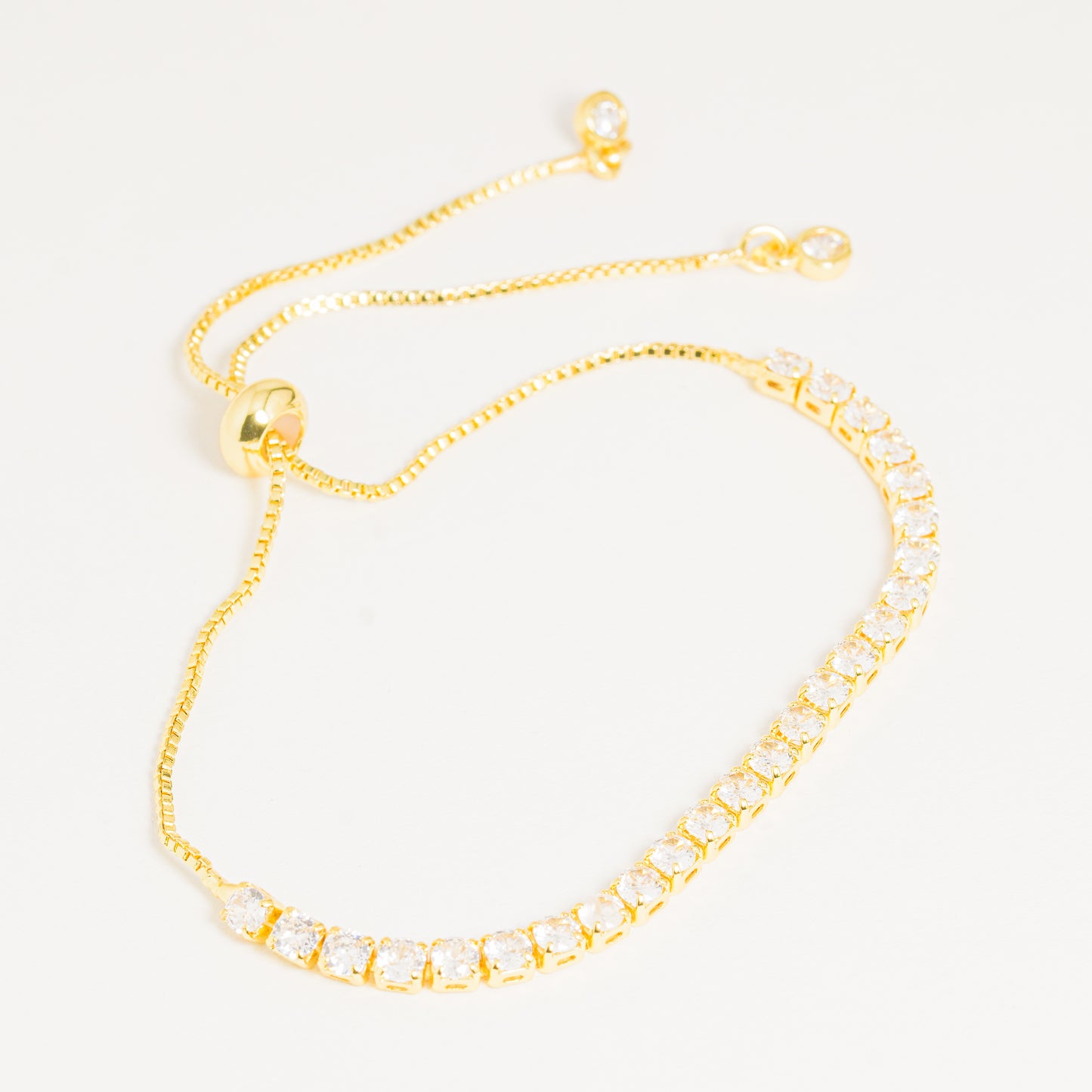 Pulsera Dorada Tenis Circón