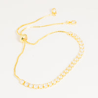 Pulsera Dorada Tenis Circón vista 1