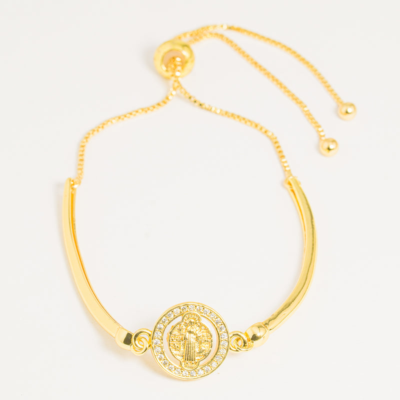 Pulsera dorada San Benito