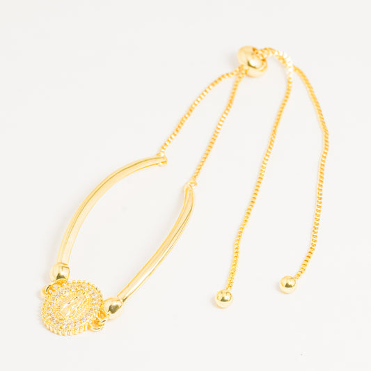 Pulsera Dorada Virgen Guadalupe
