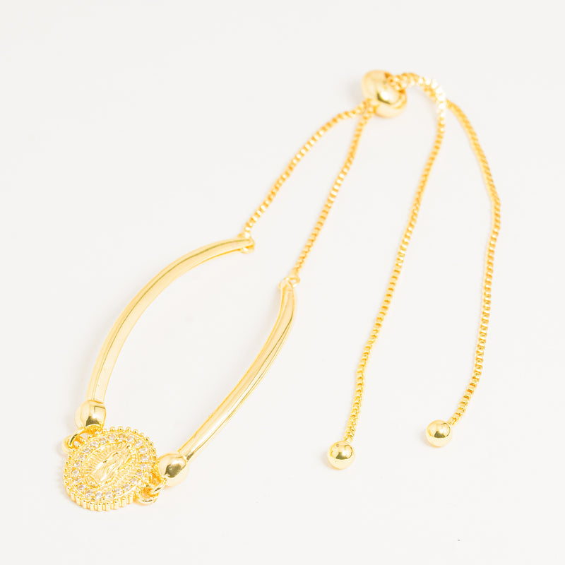 Pulsera Dorada Virgen Guadalupe