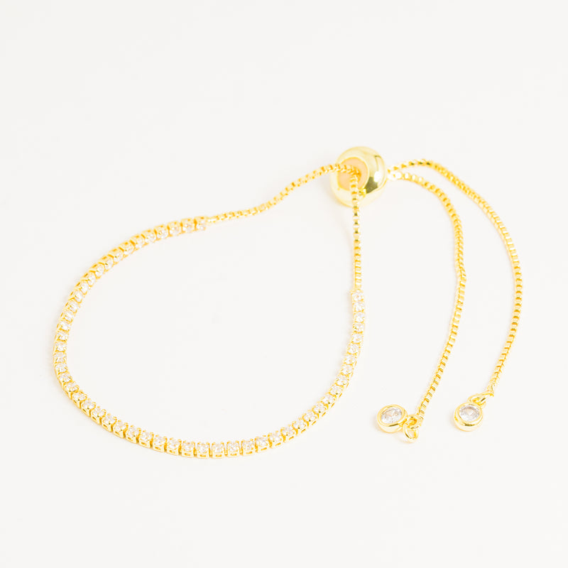 Pulsera Dorada Cristales