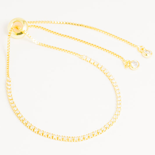 Pulsera Dorada Cristales