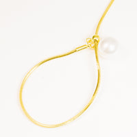 Collar Dorado Con Perla Colgante vista 2