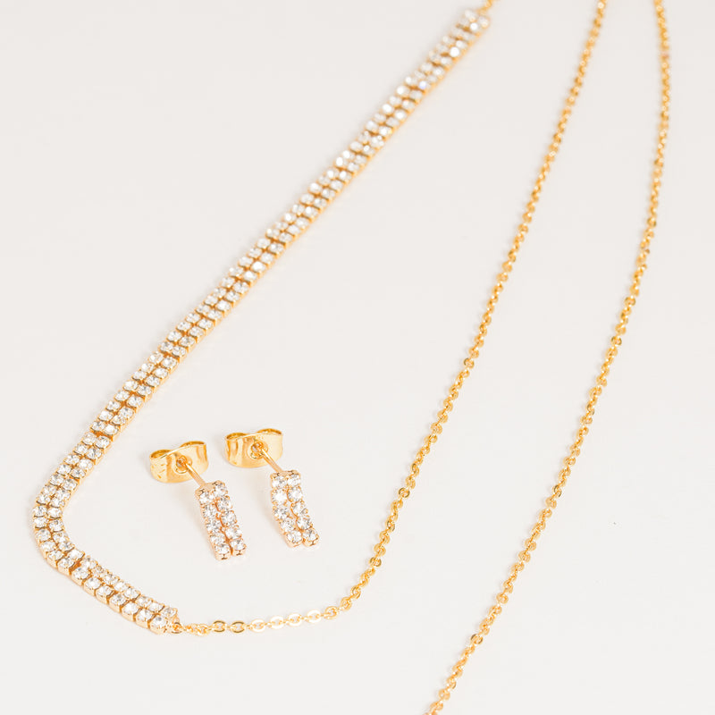 Set Collar Doble Brillo