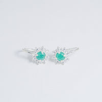 Aretes De Plata Estilo Floral vista 1