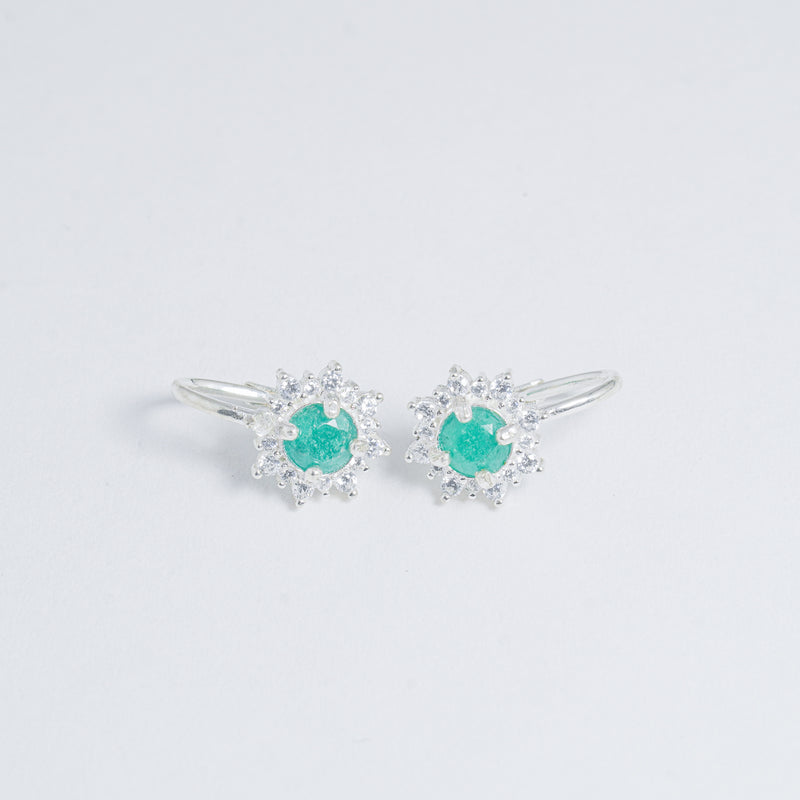Aretes De Plata Estilo Floral