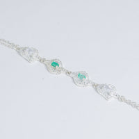 Pulsera De Plata Con Esmeralda vista 2