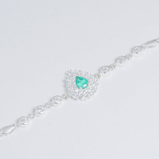 Pulsera De Lágrima En Plata