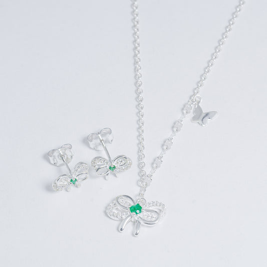 Set Lazo Esmeralda Brillante