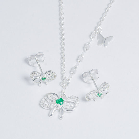 Set Lazo Esmeralda Brillante