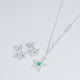 Set De Estrellas En Plata Y Esmeralda
