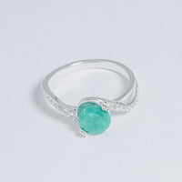 Anillo Ovaldo En Plata vista 2