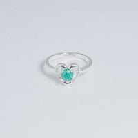 Anillo En Esmeralda De Corazón vista 1