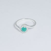 Anillo De Plata En Forma De Onda vista 1