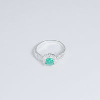 Anillo De Hexágono En Esmeralda vista 1
