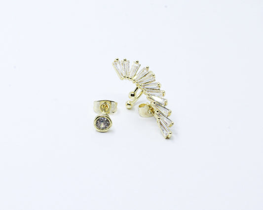 Set arete y earcuff baguette