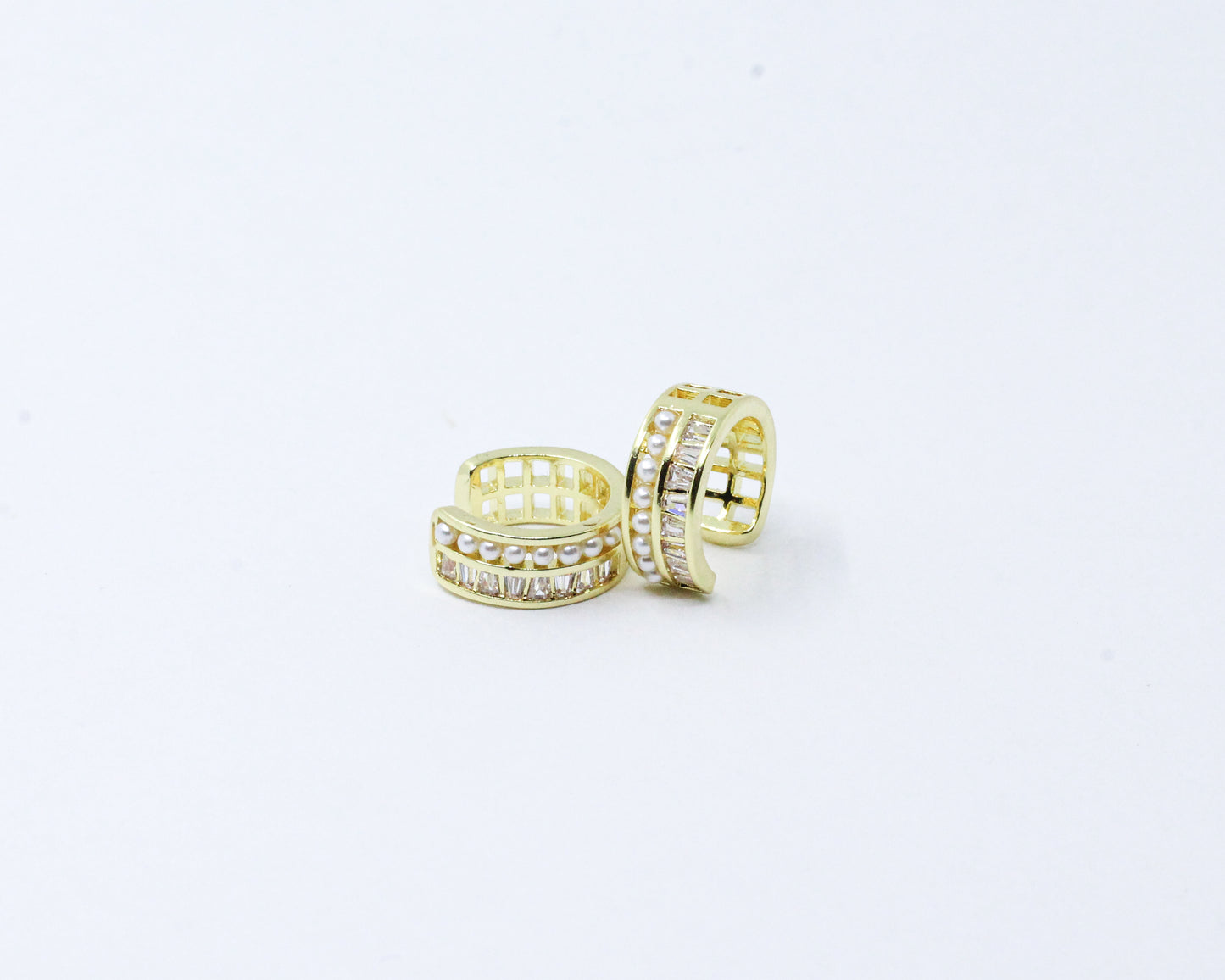 Earcuff Dorado Baguette Perlado