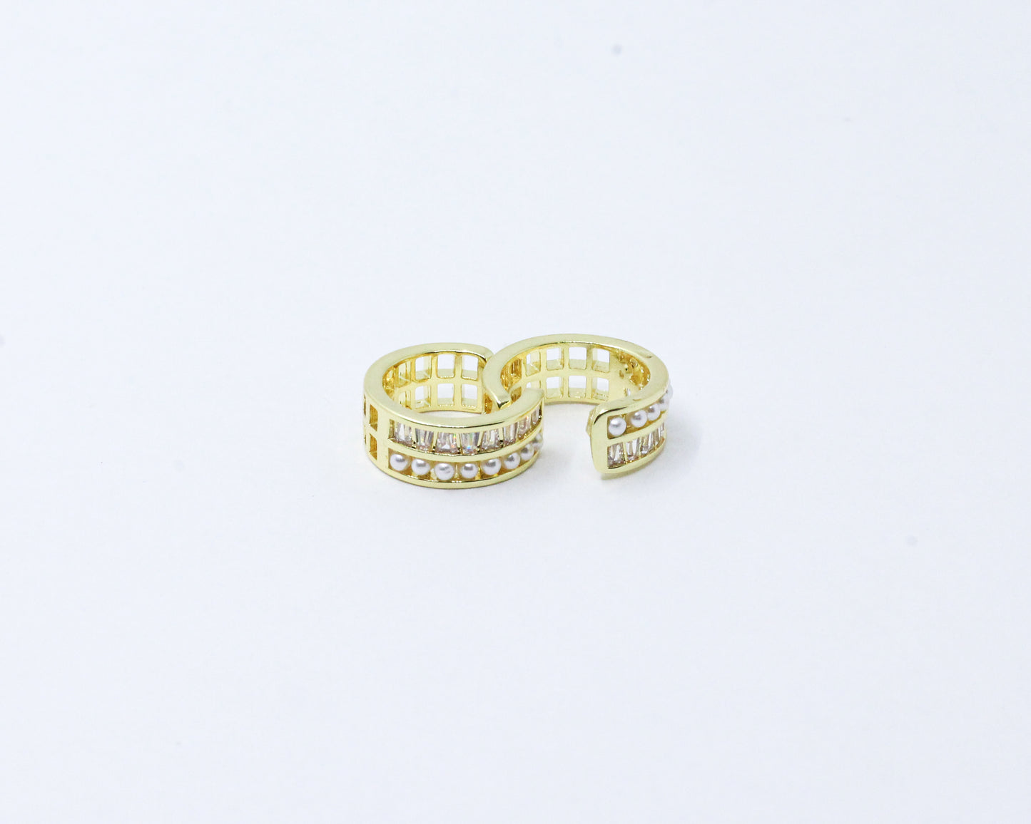 Earcuff Dorado Baguette Perlado