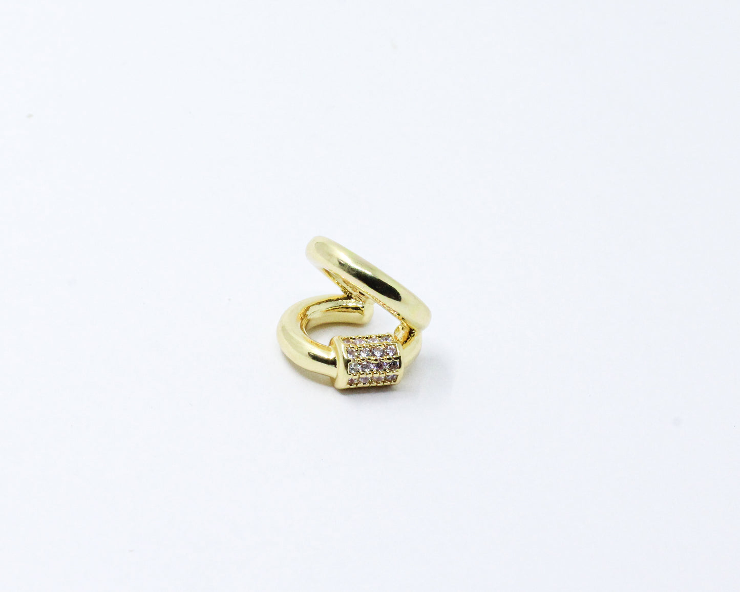 Earcuff Dorado Chunky Circón