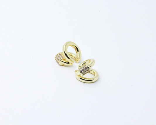 Earcuff Dorado Chunky Circón