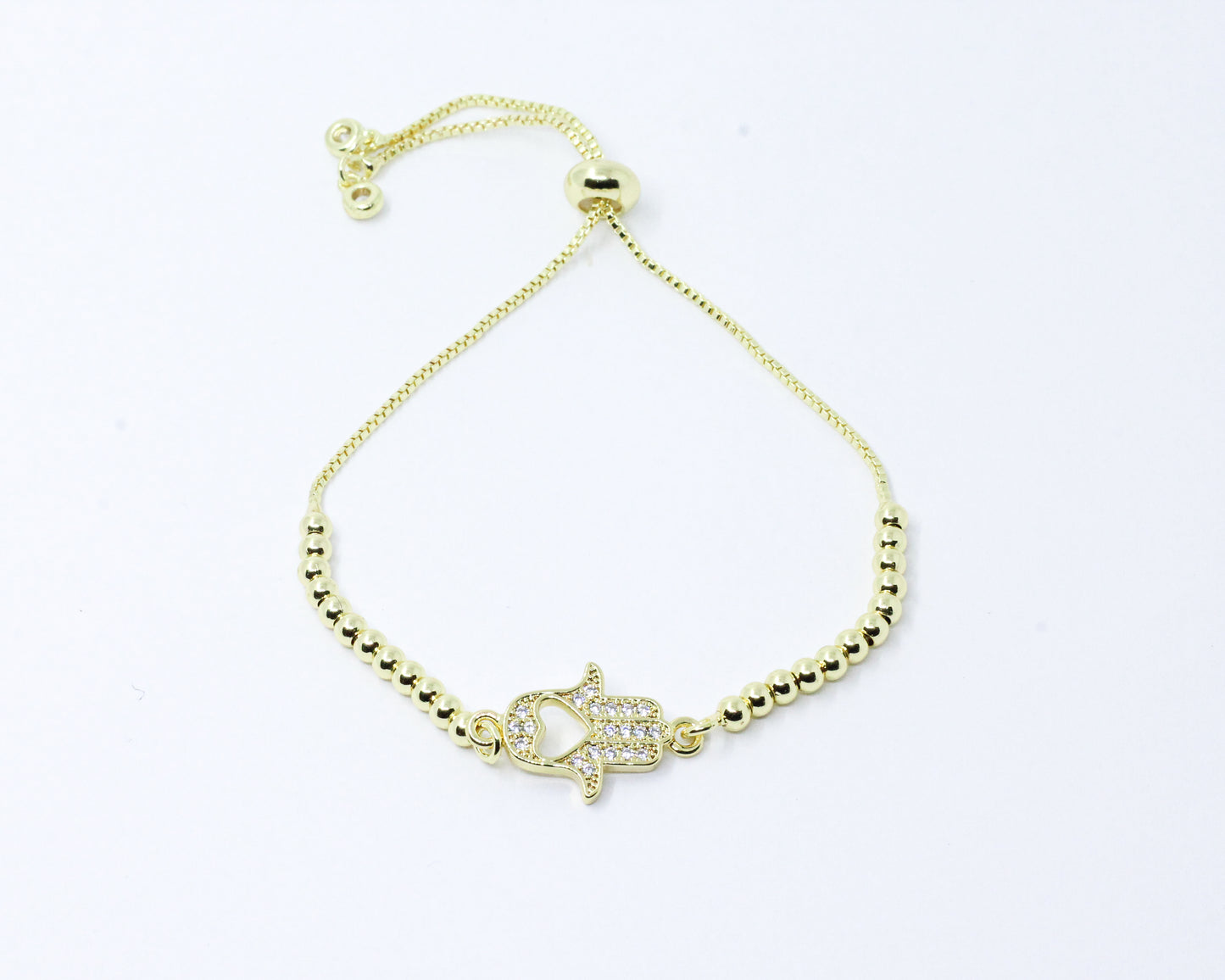 Pulsera dorada Mano de Fátima