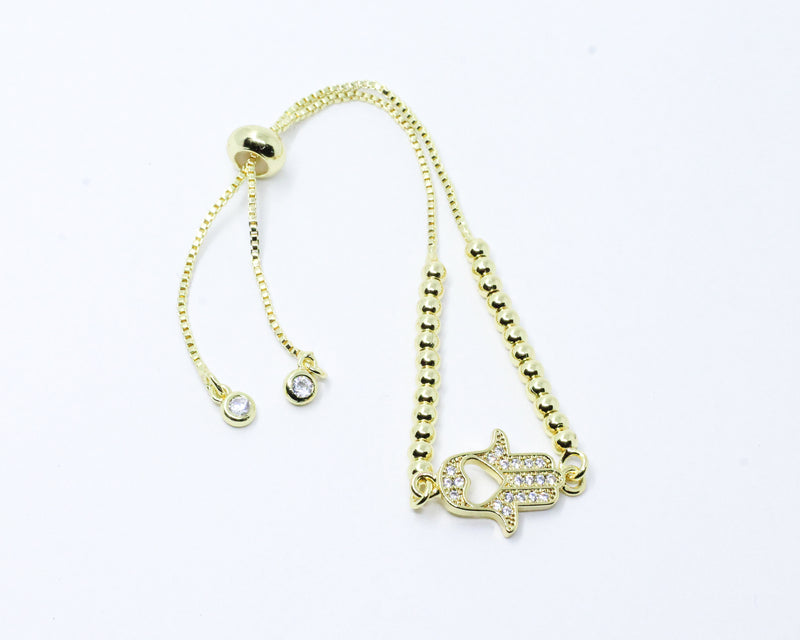 Pulsera dorada Mano de Fátima